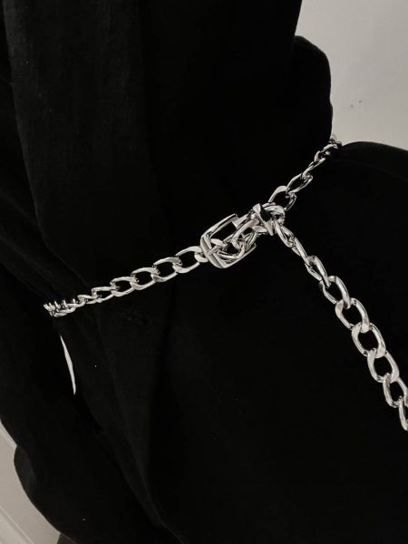 European And American Hip Hop Street Chain Metal Belt