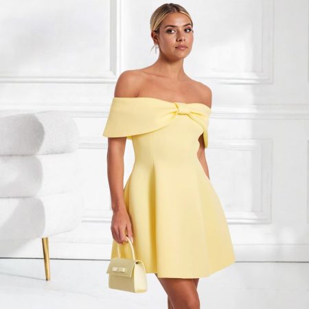 Fashion Slim-fitting New Temperament Slim-fit Off-shoulder Dress