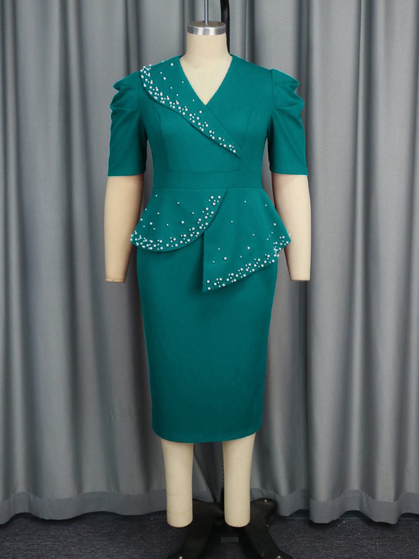 Ruffled Belly Covering Slimming Advanced Dress