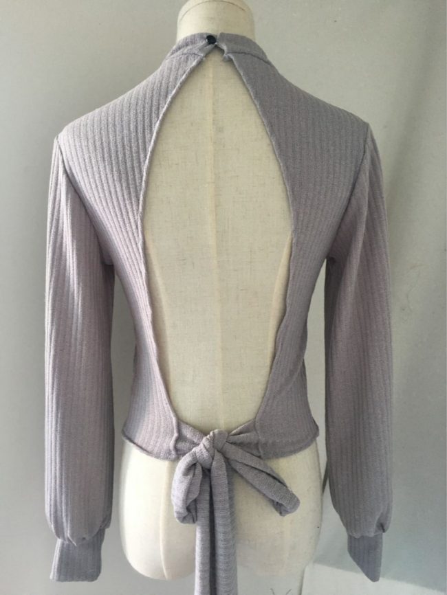 Lantern sleeve sweater