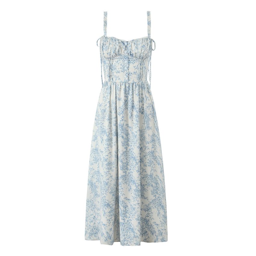 Women's Fashion Personalized Bow Seaside Sling Dress