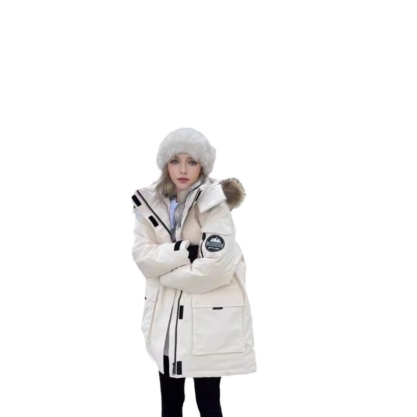 Mid-length Thermal Cotton Coat Women