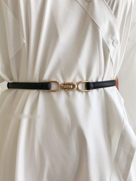 A Pair Of Buckles Belt Women's Fine Decoration Dress Matching