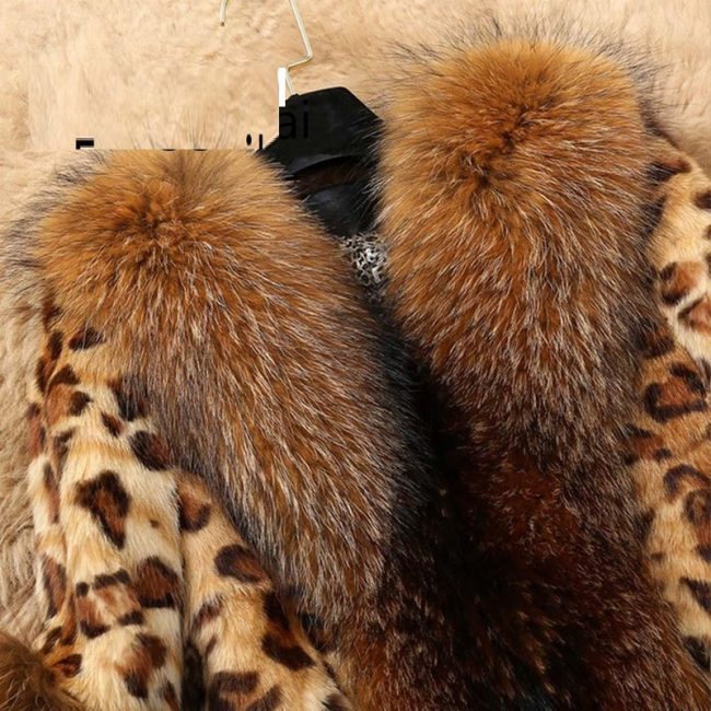 Leopard Print Winter Coat for Women