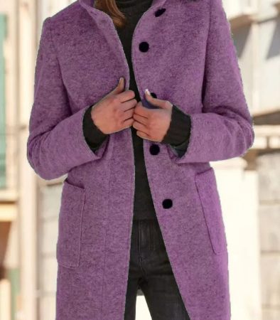 Women's Coat Slim Fit Autumn And Winter Coat Mid-length Warm Button Down Coat