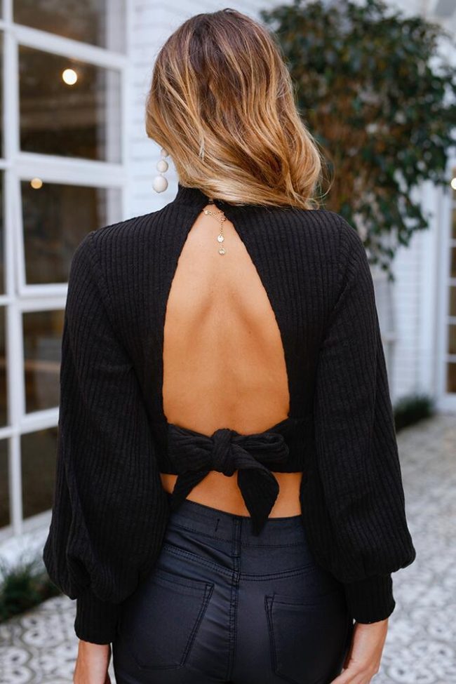 Lantern sleeve sweater