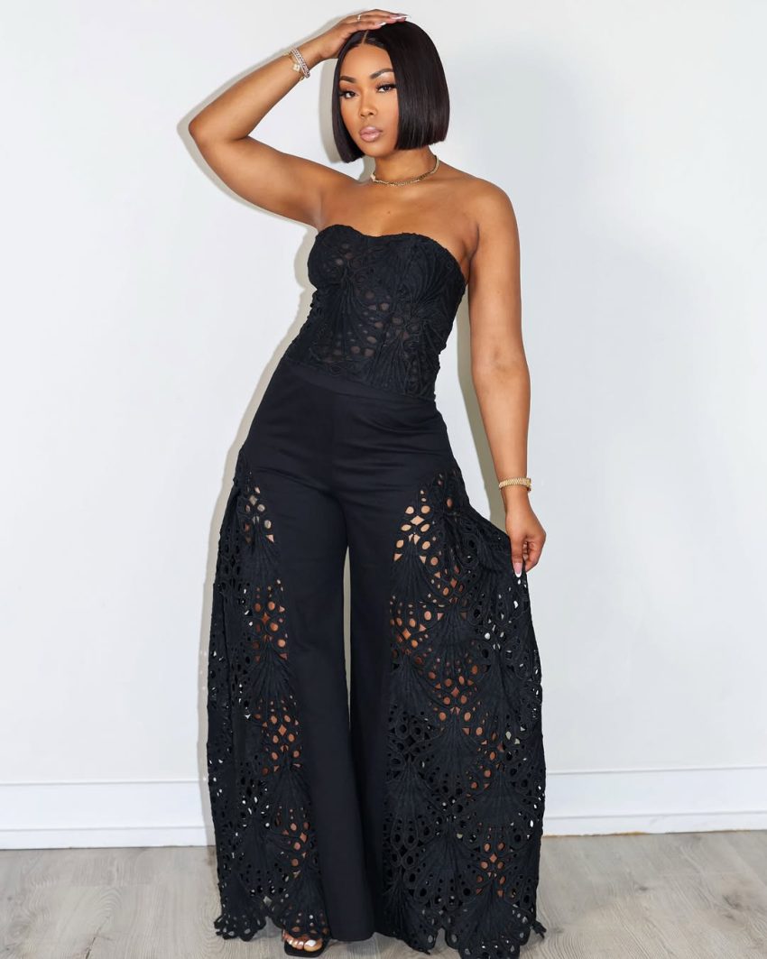 New Fashion European And American Style Women's Suit Lace Tube Top Two-piece Set