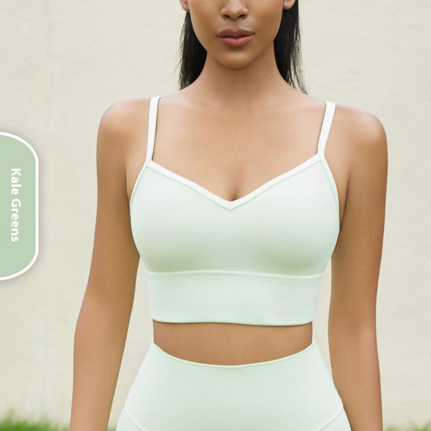 V-neck Strap Yoga Vest For Women Workout Bra