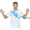 Neat White Basic Crewneck Short Sleeve Cotton Polyester Water Repellent Tops T Shirts Tee For Men