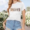 Women's 'BLESSED' Print Short Sleeve T-Shirt - Summer Casual Round Neck Tee
