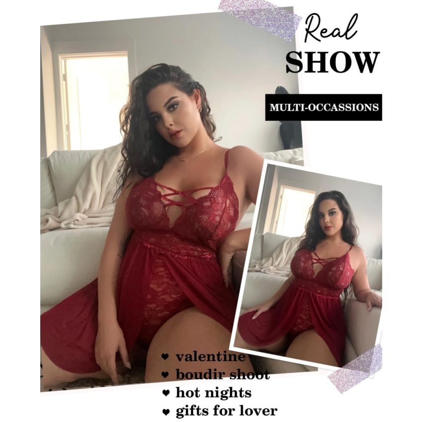 Plus Size Babydoll Womens Snap Crotch Lingerie