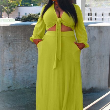 Plus Size Women's Long Skirt Suit Loose Plus Fat Blouse Elastic Waist Skirt Two-piece Suit