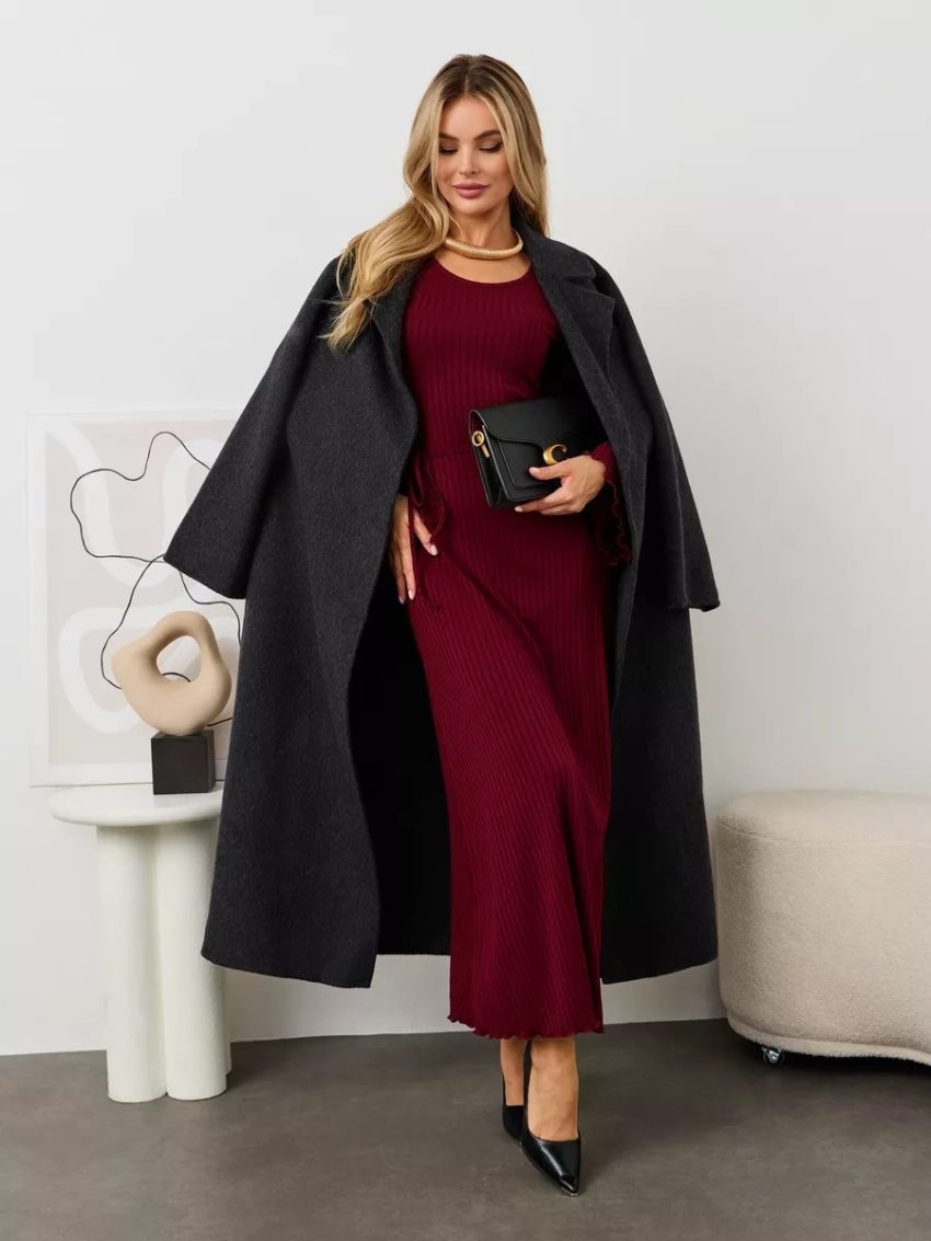 Fashion Statement Lace Up Long Sleeve Dress Women