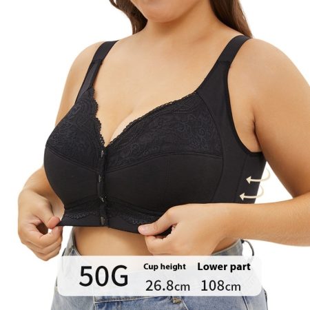 Super Plus Size Bra Big Cup Front Buckle Lace Fashion Underwear