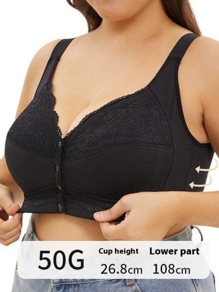 Super Plus Size Bra Big Cup Front Buckle Lace Fashion Underwear