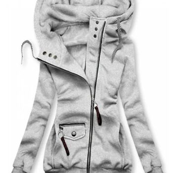 Winter Stitching Hooded slim coat