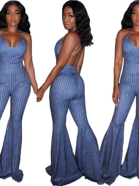 Striped Print Jumpsuit for Women – Stylish Casual & Party Wear