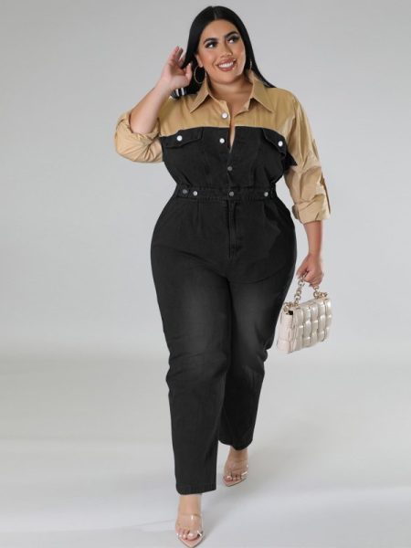 Plus Size Women's Long Jumpsuit