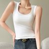 Women's Pure Cotton With Chest Pad Sling Small Tank Top Top