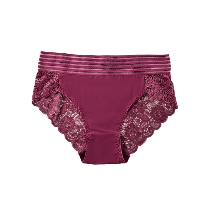 Plus Size Women's High Waist Hollow-out Breathable Underwear