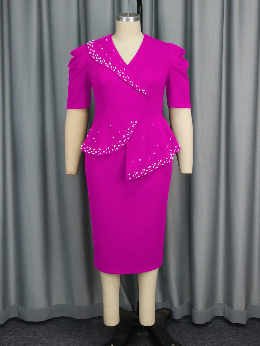 Ruffled Belly Covering Slimming Advanced Dress