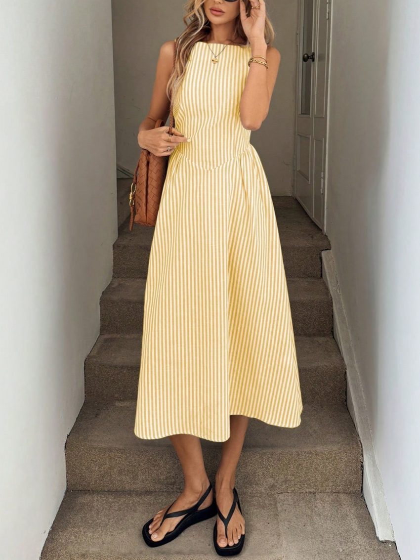 Women's Casual Sleeveless Pocket Fashion Dress