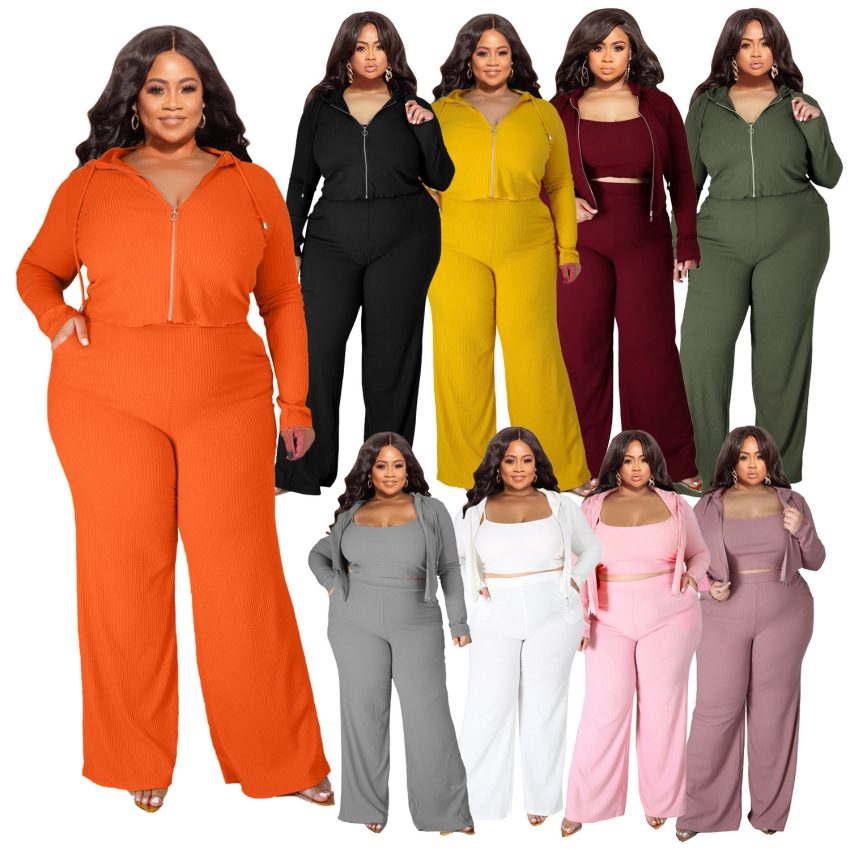 European And American High Elastic Sunken Stripe Three-piece Set Suit