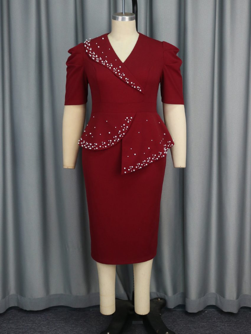 Ruffled Belly Covering Slimming Advanced Dress