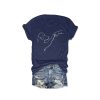 Womens Summer Dog And People Printed T-Shirt Funny Cute Dog Friendship Graphic Tees Tops