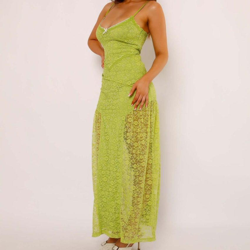 Sexy Sling Lace See-through Slim Sheath Dress