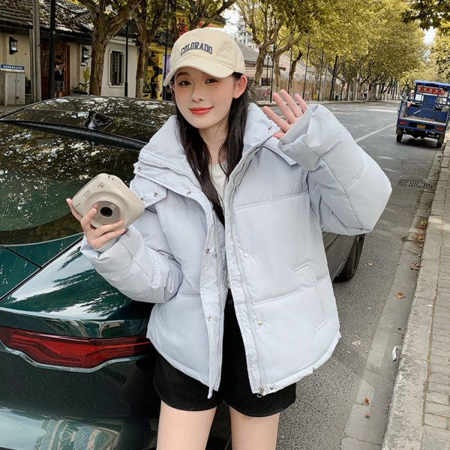 Korean Style Loose Short Cotton-Padded Down Jacket