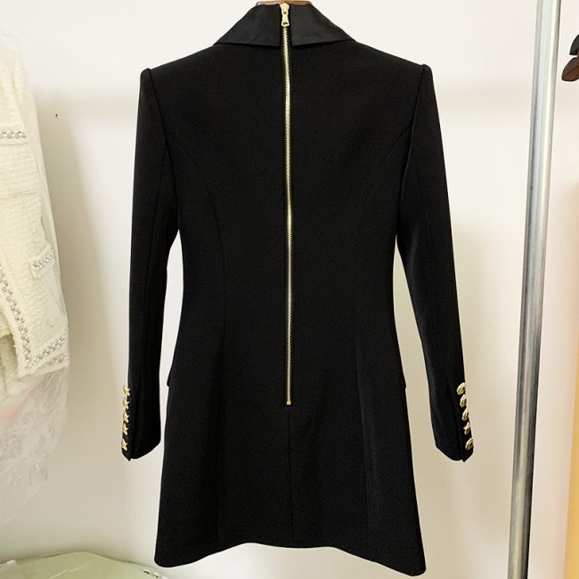 European And American New Suit Double Breasted Dress