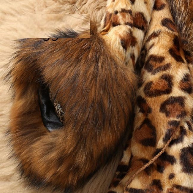 Leopard Print Winter Coat for Women