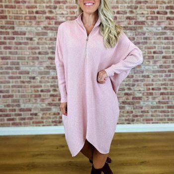Women's Solid Color Knitted Loose Dress