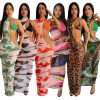 Women's Summer Digital Printed Mesh Dress Bikini Three Piece Set - Flowing Beach Cover With Irregular Hem And Transparent Layering
