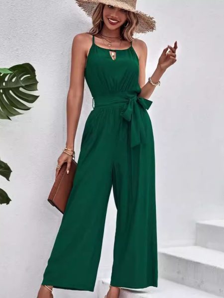 Women's Spaghetti Strap Wide-Leg Jumpsuit