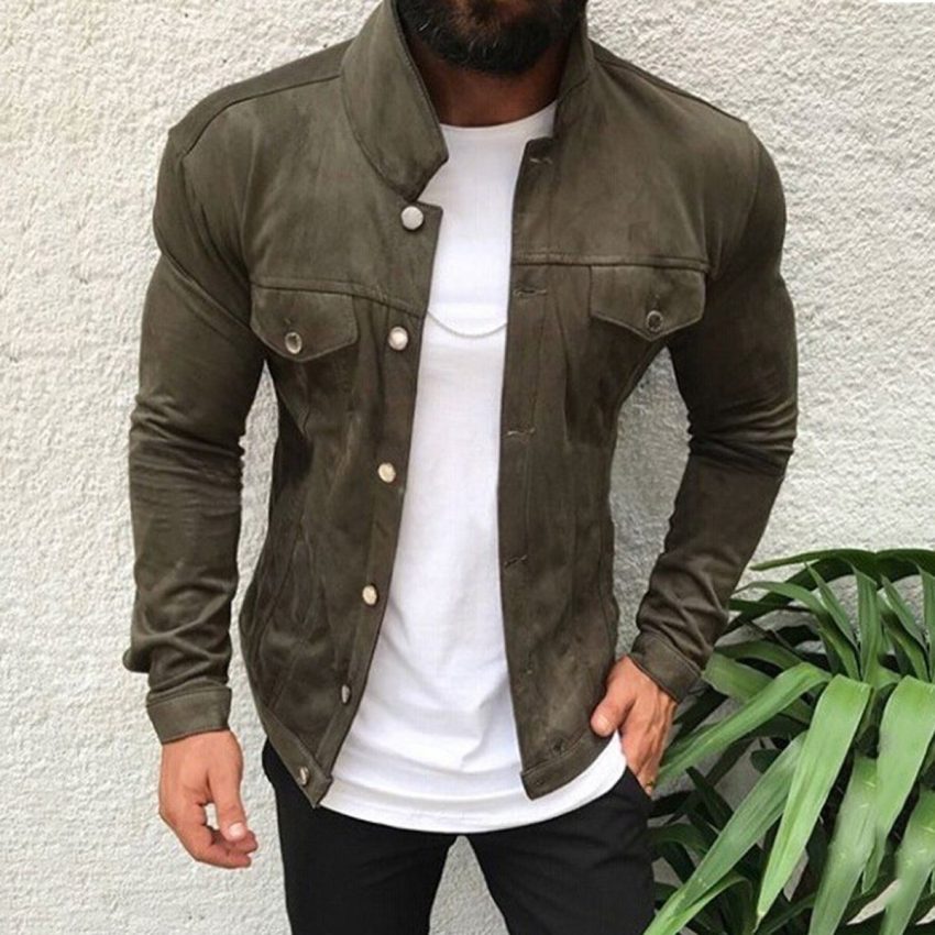 Multi-button Cargo Pocket Men's Casual Jacket