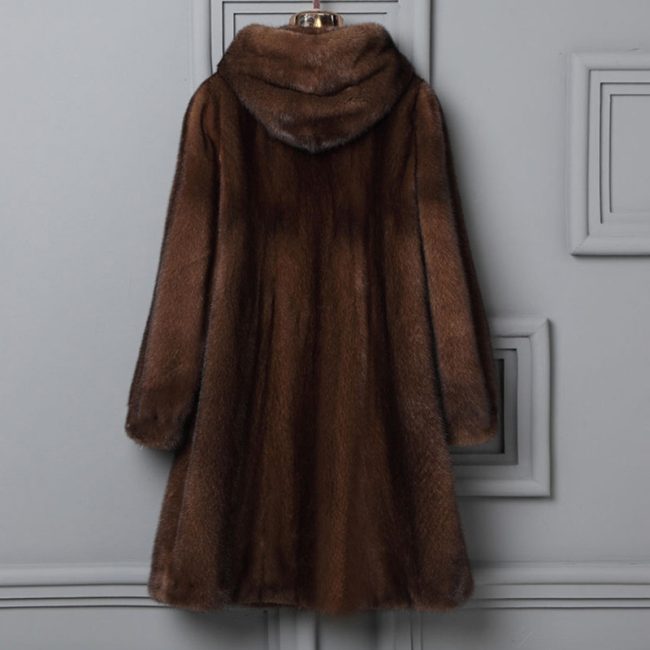Autumn And Winter New Fur Hooded Casual Coat