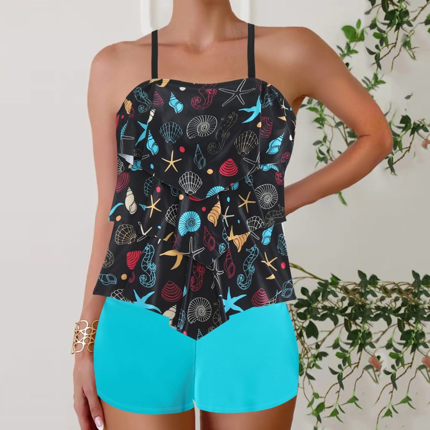 Split Flat Angle Women's Swimsuit Skirt