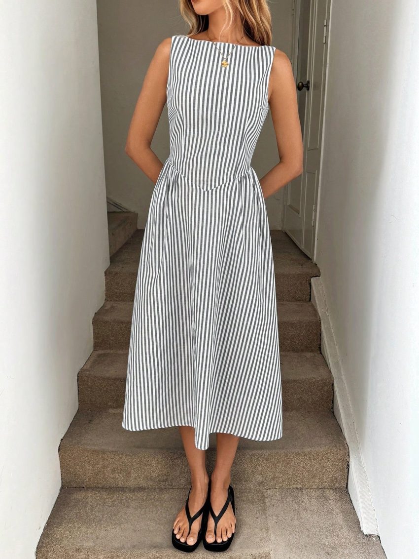 Women's Casual Sleeveless Pocket Fashion Dress