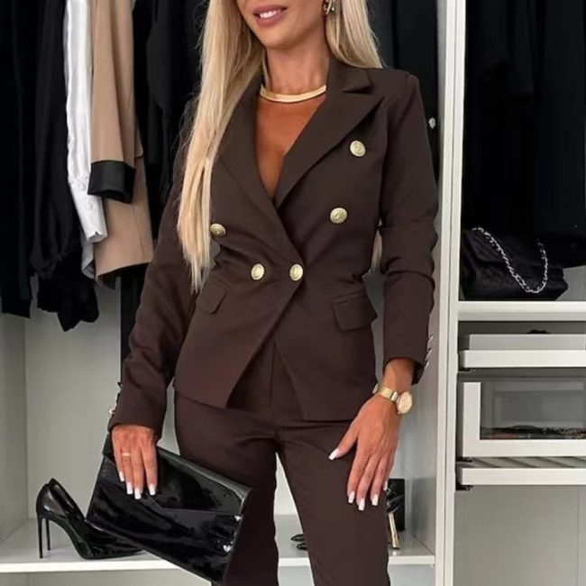 Pure Color All-matching Suit Independent Fashion Casual Pocket