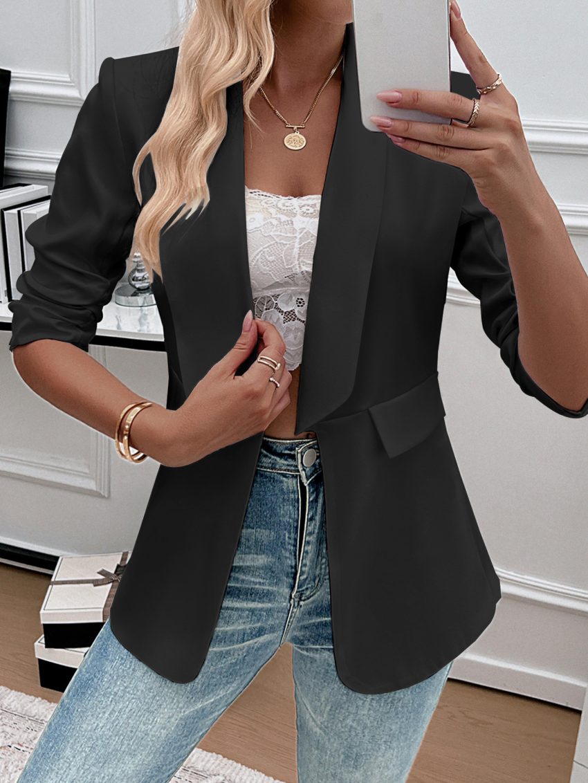 European And American Autumn And Winter Long Sleeves Women's Slim Top