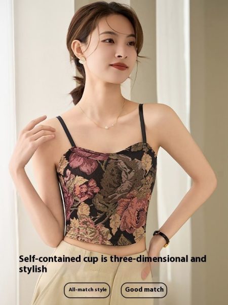 Vintage Floral Pleated Beauty Back Sling