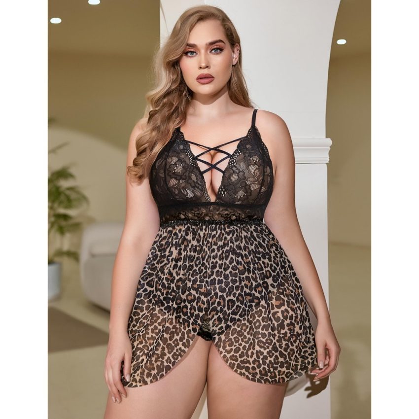Plus Size Babydoll Womens Snap Crotch Lingerie