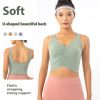 Nude Feel Yoga Sports Underwear Women's Bow Shockproof Push-up Bra