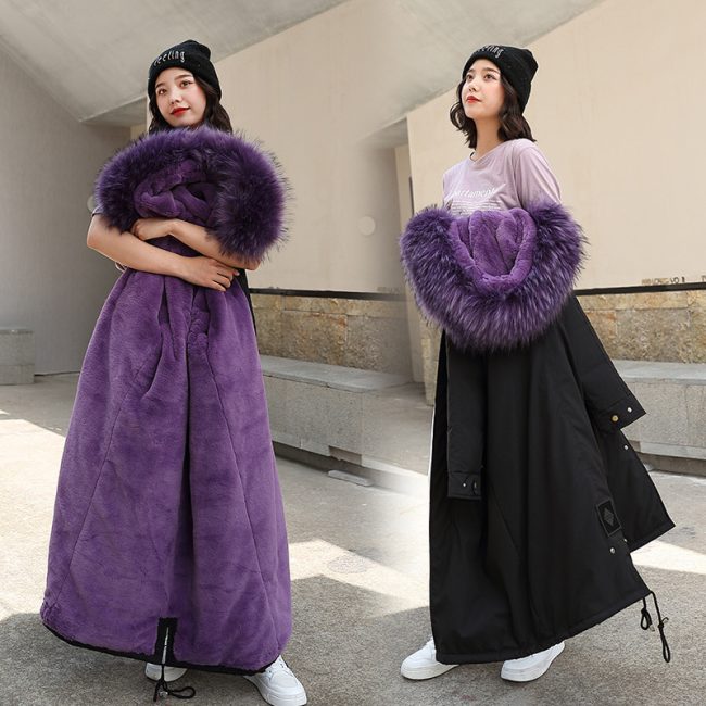 Women's long cotton-padded coat
