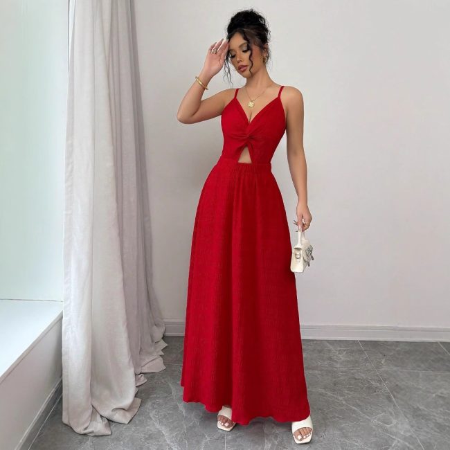Beach Seaside Vacation Beautiful Red Dress