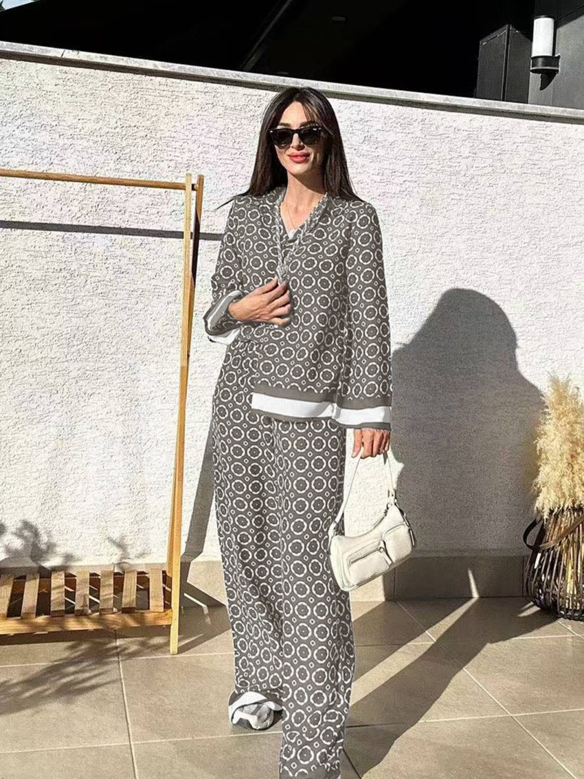 Shirt High Waist Trousers Two-piece Set For Women
