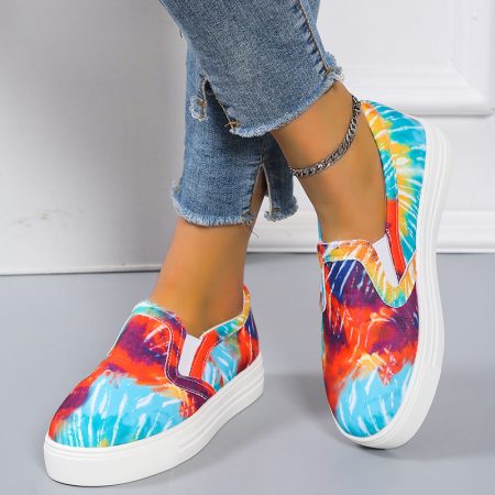 Casual Large Size Canvas Shoes Women's Flat Bottom