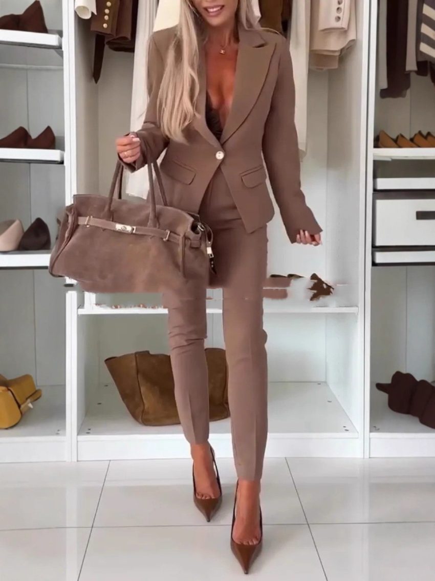 Coat Straight-leg Trousers Casual Suit